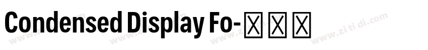 Condensed Display Fo字体转换 Condensed Display Fo字体转换